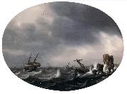 VLIEGER, Simon de Stormy Sea ewt oil painting reproduction